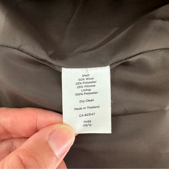 Talbots Houndstooth Plaid Wool Blazer Academia Size 6P Elbow Patch Women - Picture 15 of 16